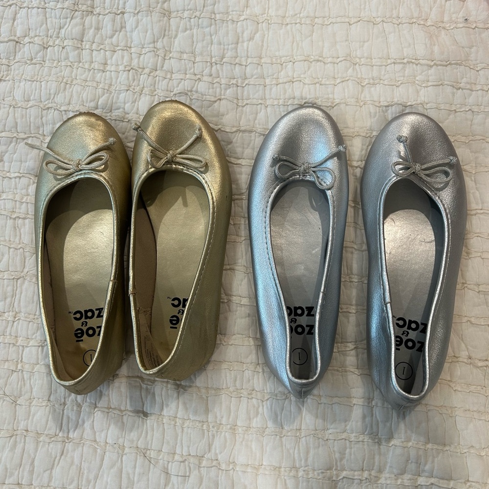 Zoocchini Kids Gold and Silver Dress Shoes